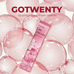 Nestrient GoTwenty Youthful Vitality Powdered Drink Mix with NAD+, Collagen, COQ10 – Berry Rose Flavor