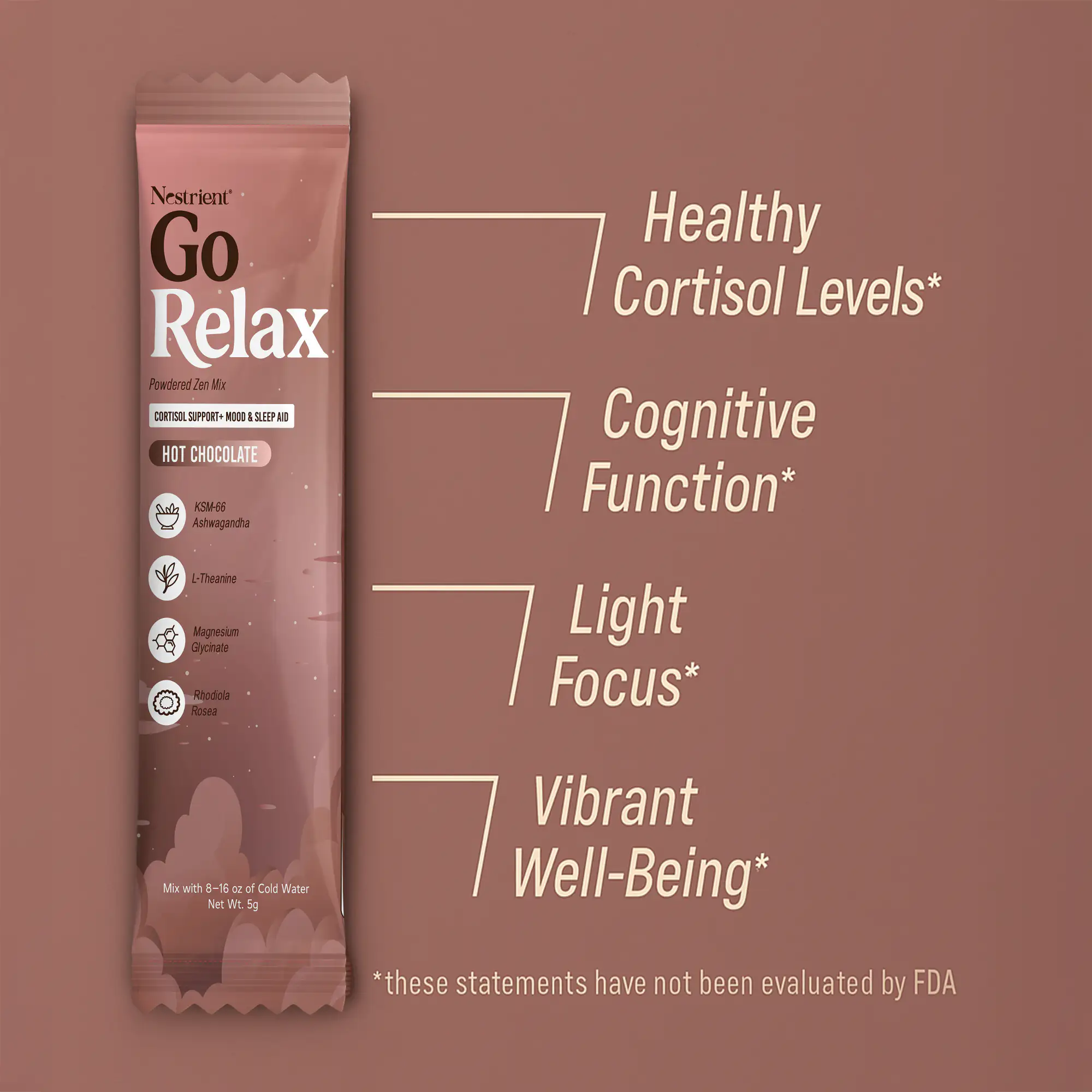 Vitamate GoRelax Powdered Zen Mix hot chocolate