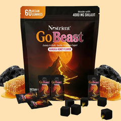 Nestrient GoBeast Shilajit Gummies – Manuka Honey Flavor