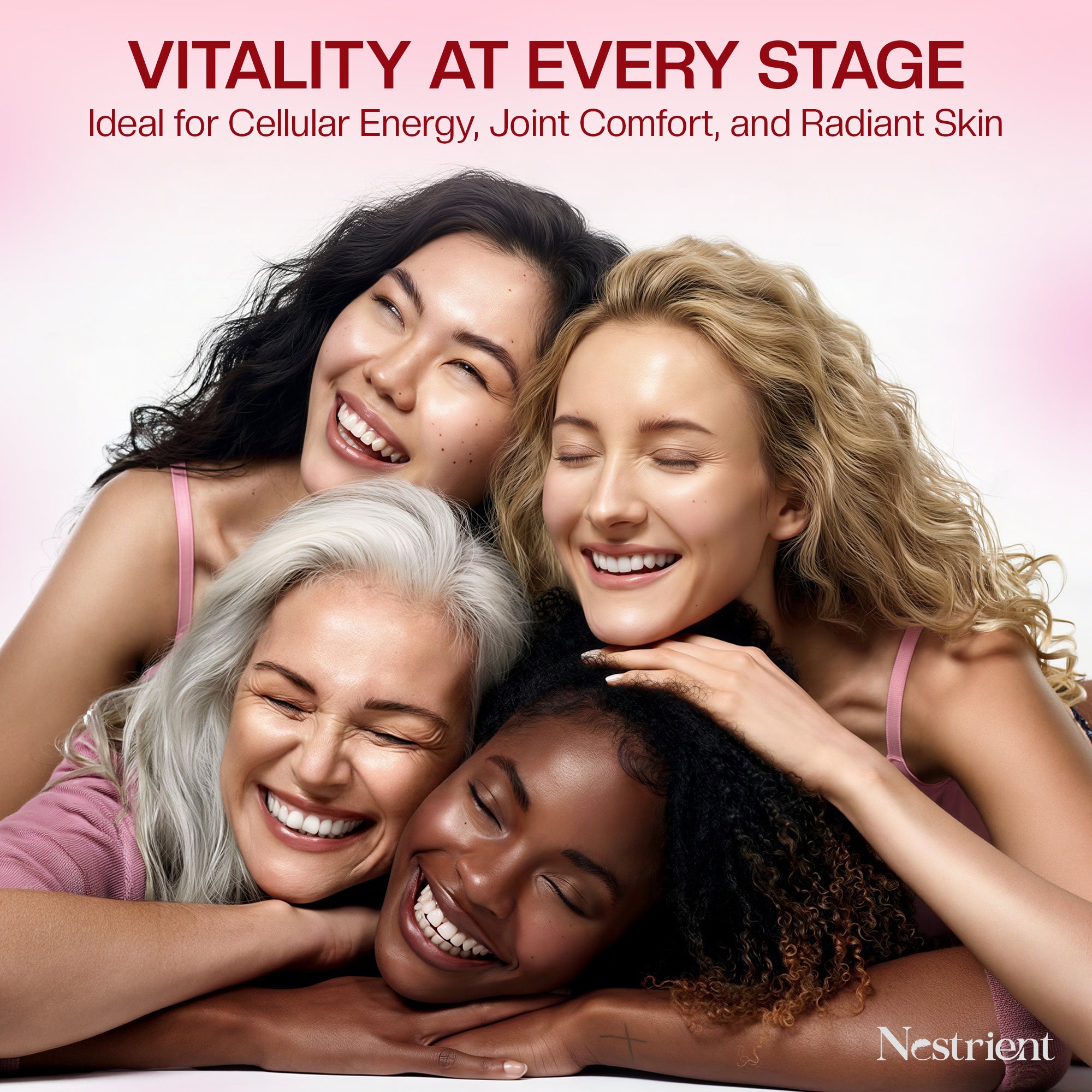 Nestrient GoTwenty Youthful Vitality Powdered Drink Mix with NAD+, Collagen, COQ10 – Berry Rose Flavor