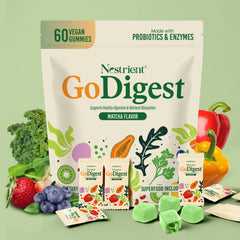 Nestrient GoDigest Probiotics & Enzymes Gummies – Matcha Flavor