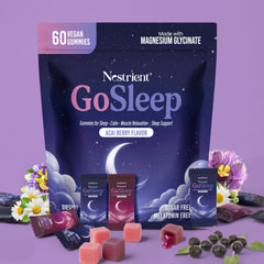 GoSleep Melatonin Free, Sleep Gummies, Acai Berry Flavor.