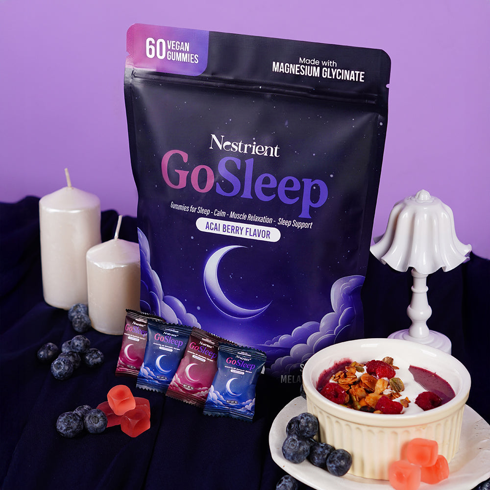 GoSleep Melatonin Free, Sleep Gummies, Acai Berry Flavor