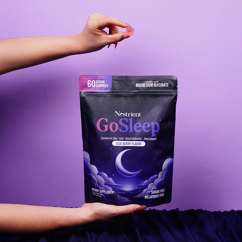 GoSleep Melatonin Free, Sleep Gummies, Acai Berry Flavor.