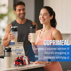 Nestrient GoPrimeal Vegan Protein Meal Shake with Probiotics, Digestive Enzymes & Adaptogens, Dried Superfood Included - Chocolate Flavour