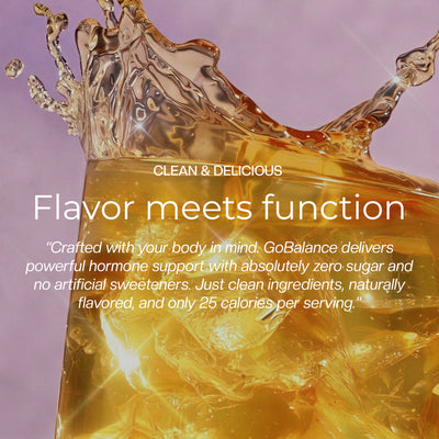 Nestrient GoBalance hormonal support drink mix in a packet, featuring natural ingredients for hormonal balance and wellness.
