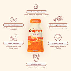 Nestrient GoRecover Liver Detox, Hangover Relief Gel Sachet with Electrolyte, Milk thistle – Blood Orange & Ginger Flavor