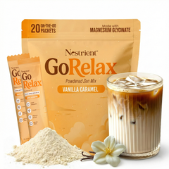 Nestrient GoRelax Vanilla Caramel Powdered Drink Mix -  Cortisol Balance Supplements