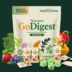 Nestrient GoDigest Probiotics & Enzymes Gummies – Matcha Flavor