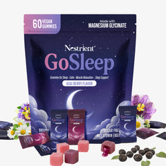 Nestrient GoSleep Magnesium Glycinate Gummies – Acai Berry Flavor