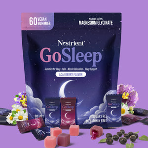 GoSleep Melatonin Free, Sleep Gummies, Acai Berry Flavor